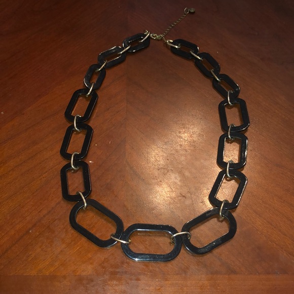 Prwnd black chunky necklace28in (2 sides) like 2 Necklaces in 1 - Picture 4 of 6